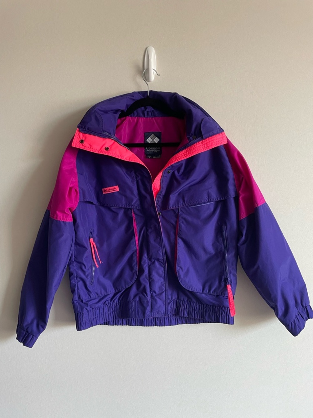 Vintage 90s Columbia Power Keg pink purple ski 80s jacket *shell only*